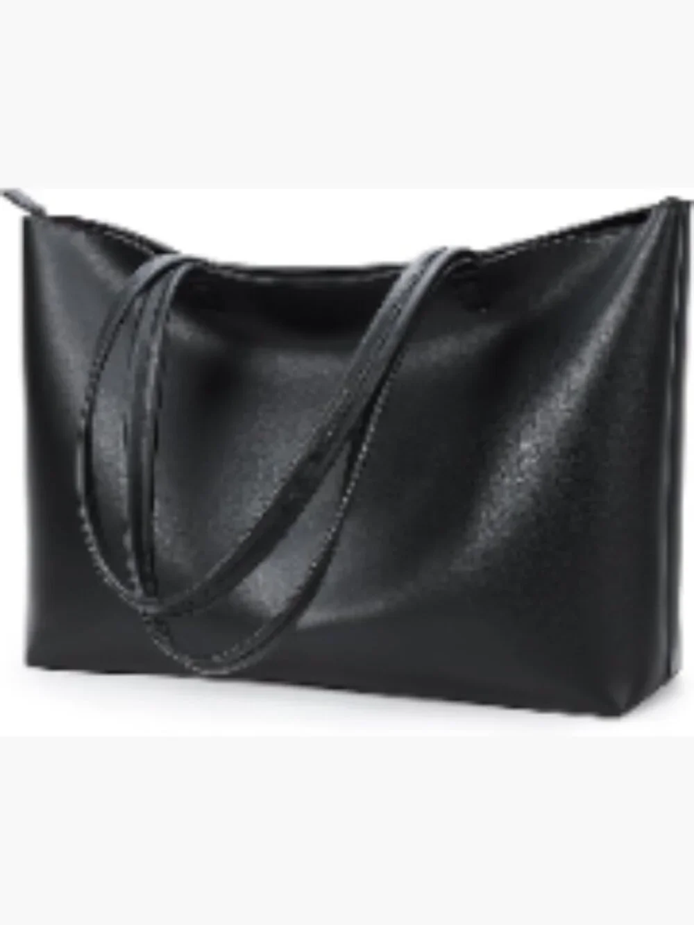 Vegan Leather Tote Bag for Women, Zipper Shoulder Satchel Purses, Large Casual
